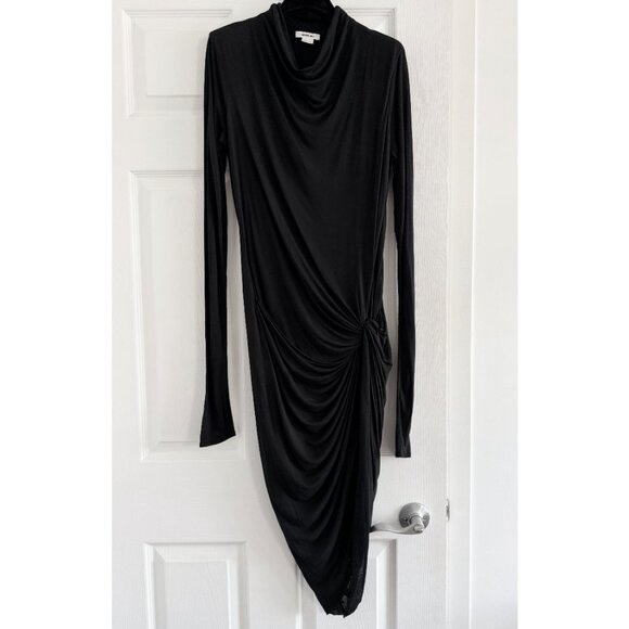 Helmut Lang Slack Jersey Twist Dress Dress in Black, size Medium - Picture 5 of 6